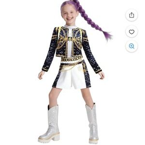Girls Rumi Huntrix Costume from Kpop Demon Hunters Size 8-10